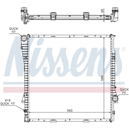 Nissen Nissens Radiator, 60788A 60788A